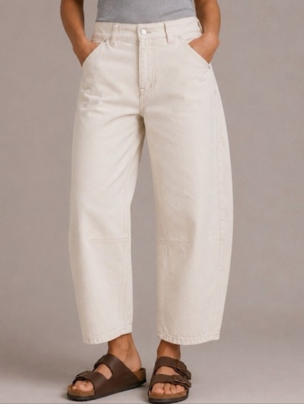 Madewell The Darted Barrel Leg Vintage Canvas Minimalist Contemporary Jean 32